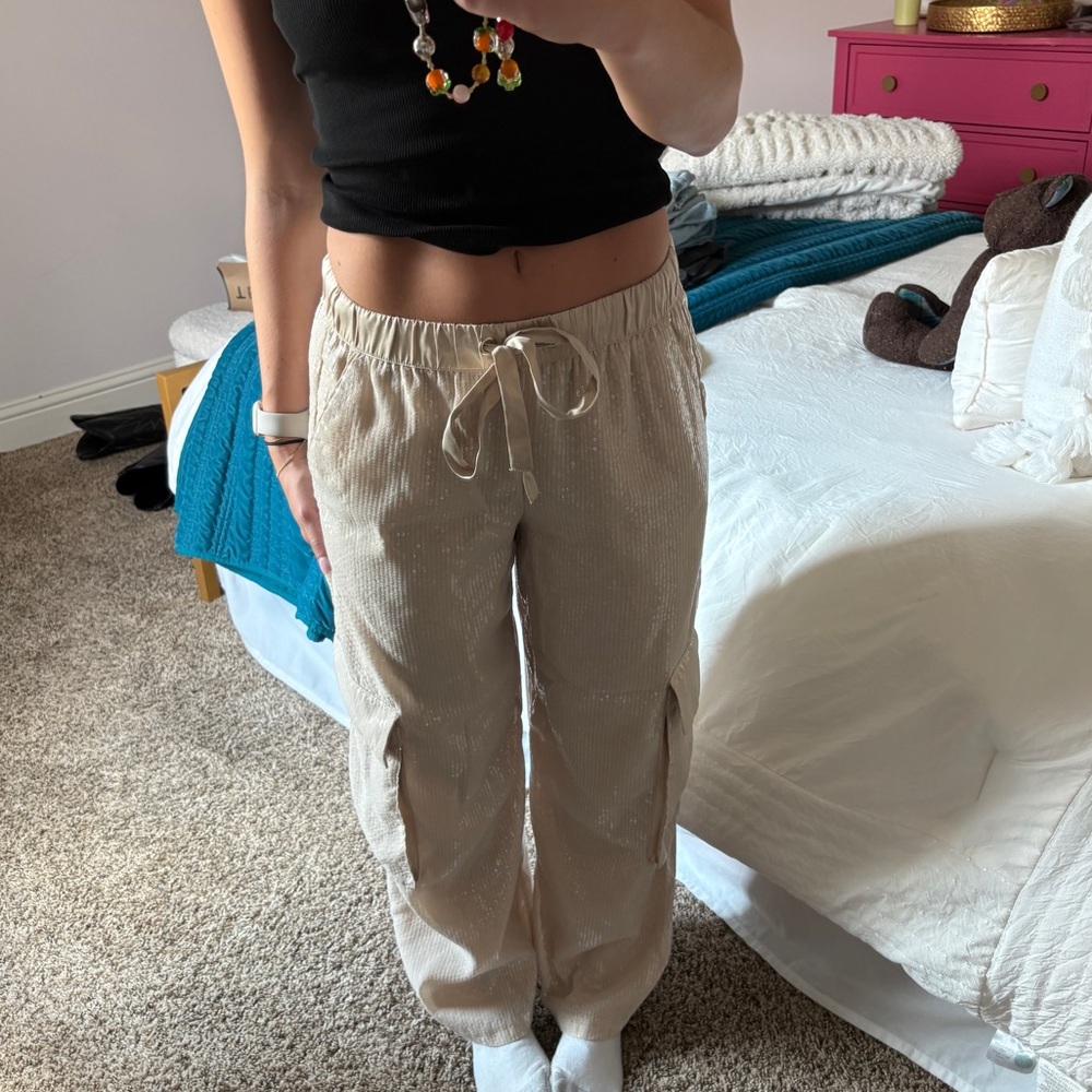 Sanctuary sequin cargo pants